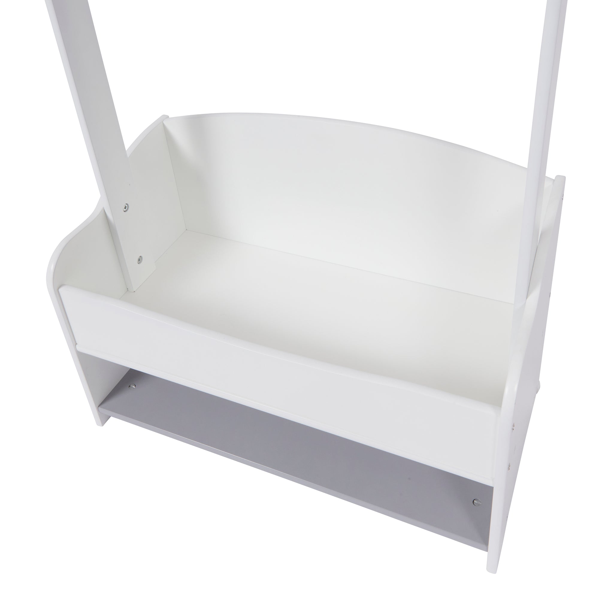 Kids Hanging Rail with Storage White Grey (3-7 Years)