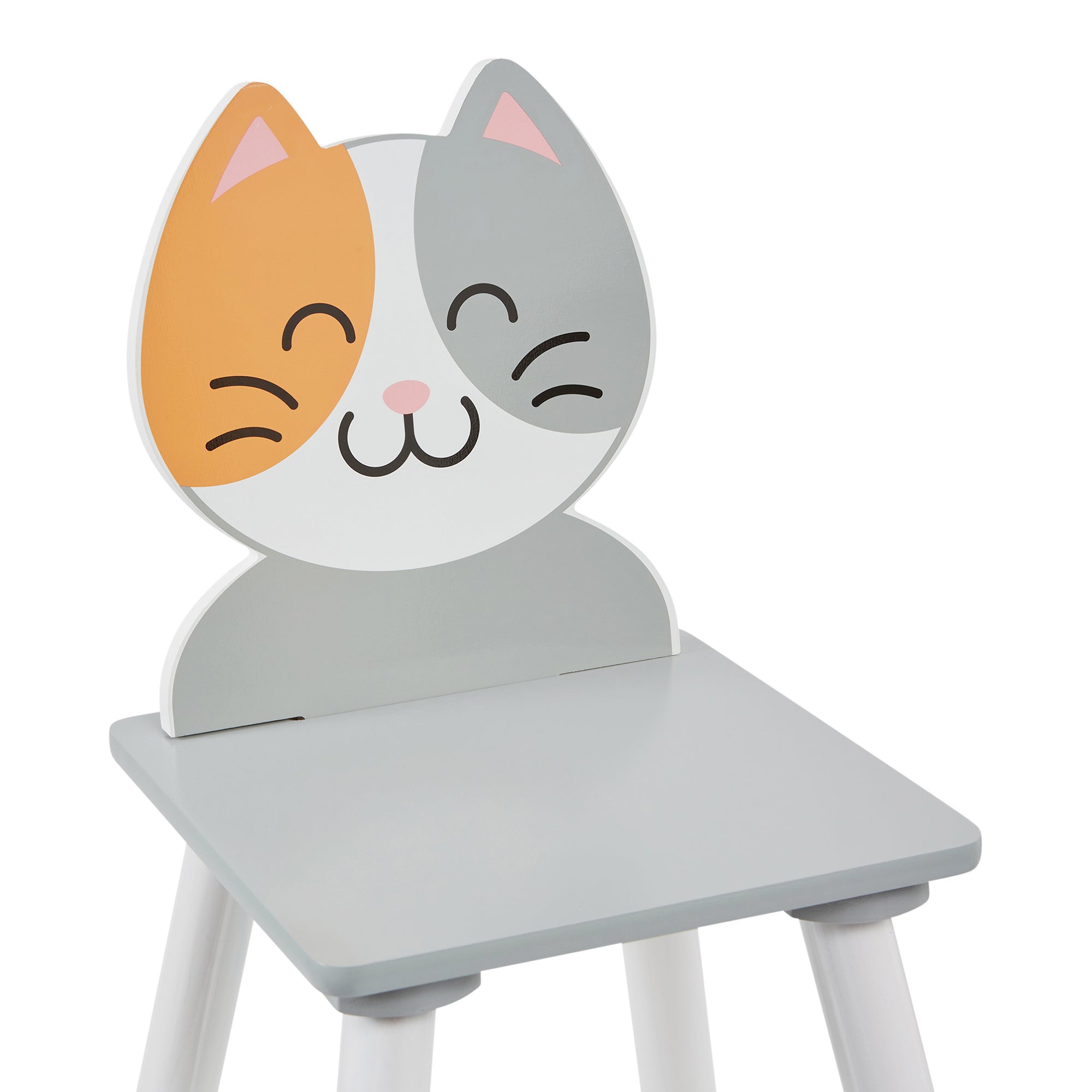 Kids Cat Dog Table & 2 Chairs Animal Play Set (18 Months-6 Years)
