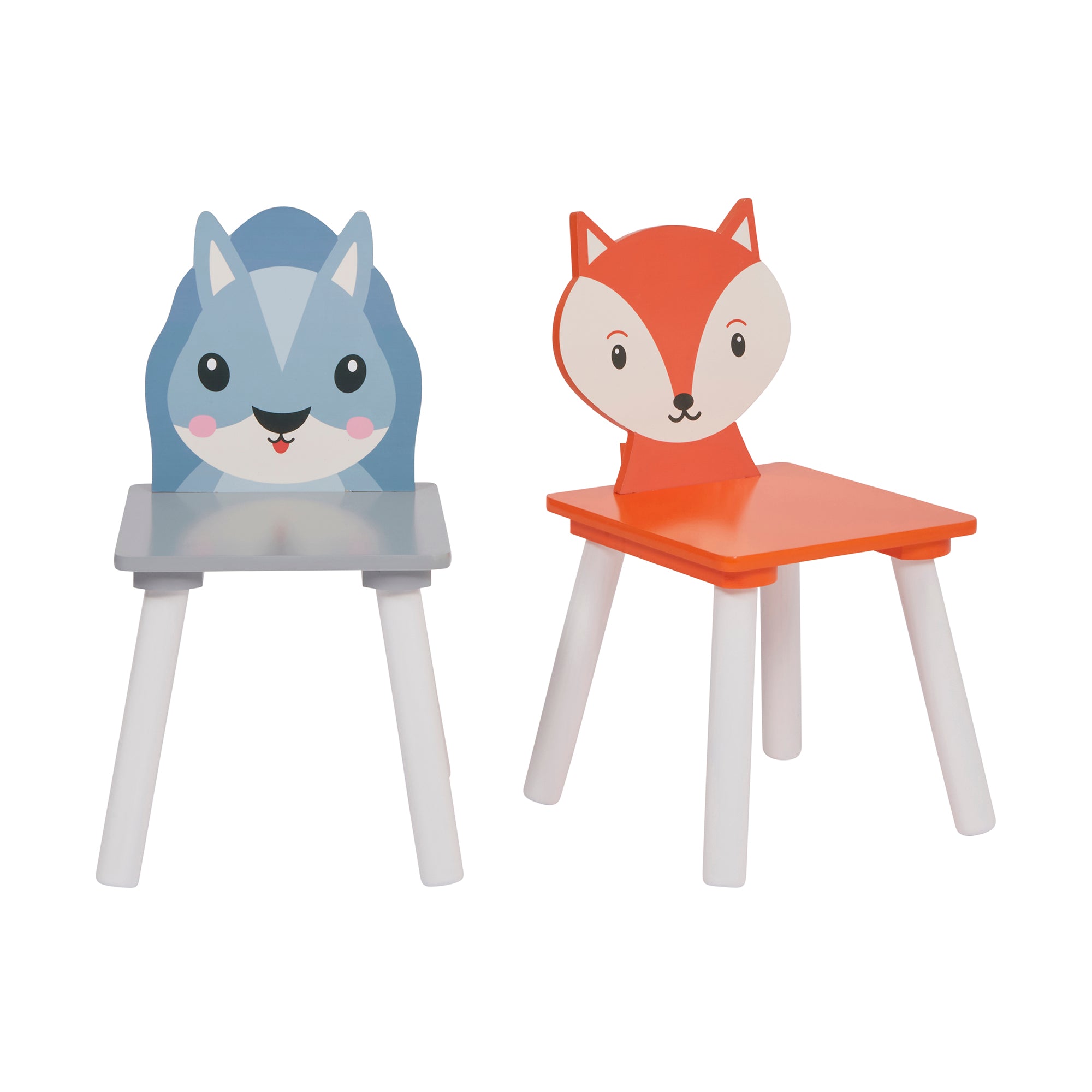Kids Fox Squirrel Table & 2 Chairs Woodland Play (18 Months-6 Years)