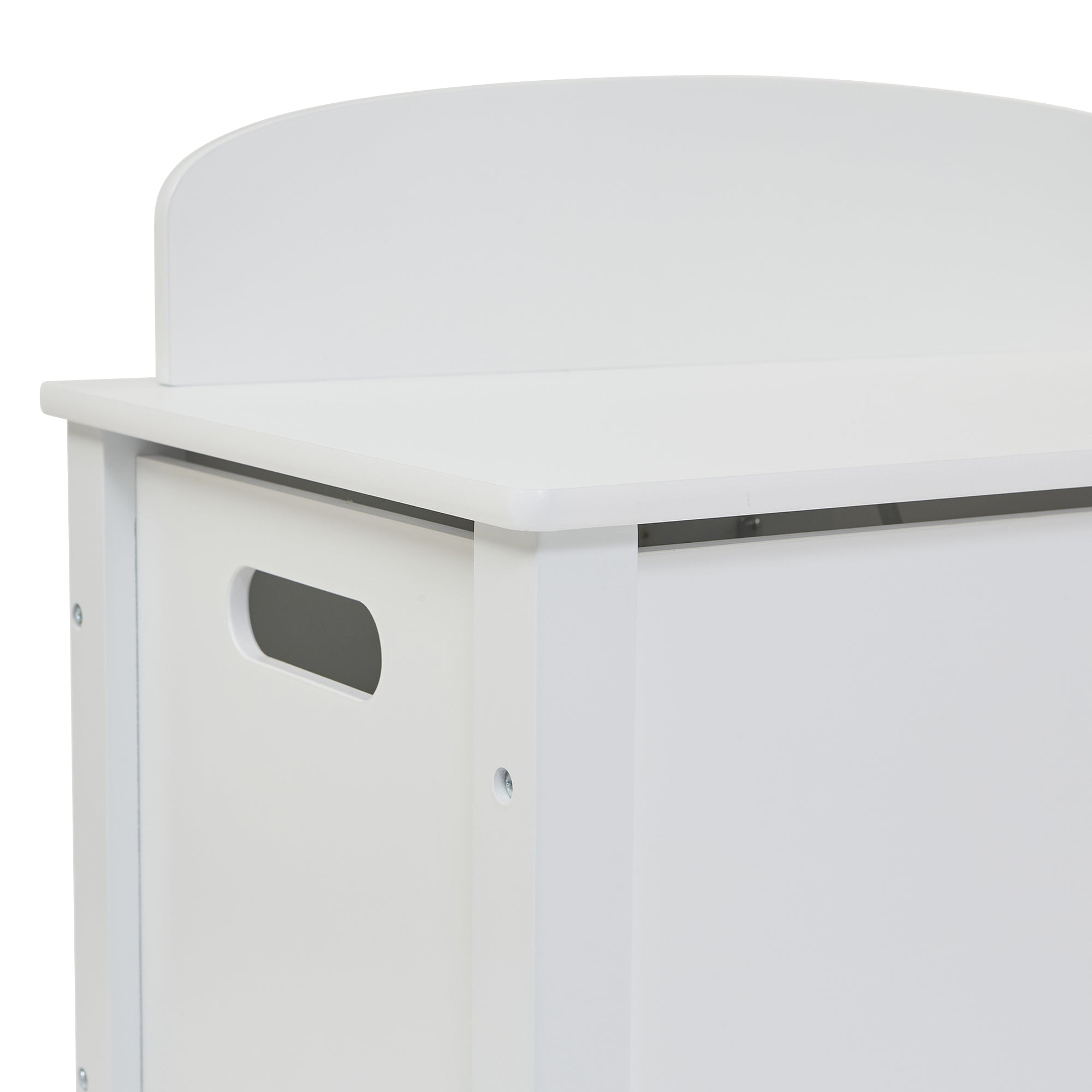 Kids White Wooden Unicorn Toy Box Safe Hinged Storage (Ages 3+)