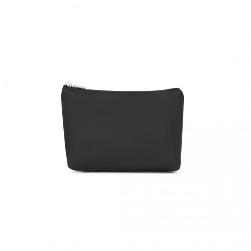 Kono Versatile Multi - Compartment Travel Weekend Bag Two - Piece Set with Shoe Compartment and Cosmetic Pouch - Black