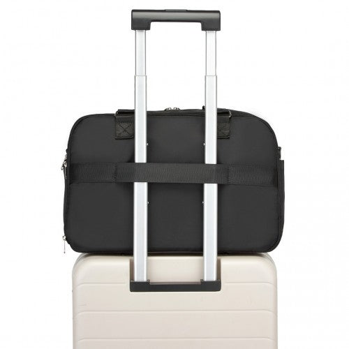 Kono Multi - functional Travel Bag Large Tote Bag & Duffle Bag with Expandable Compartment and Wet/Dry Pocket - Black