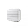 Kono 14 Inch Multi Texture Hard Shell PP Vanity Case - Classic Collection - White