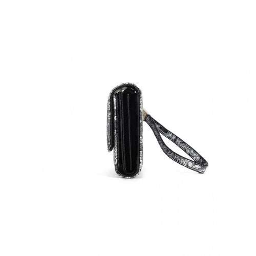 Miss Lulu Elegant Women's Long Purse with Detachable Wrist Strap And Multi - Card Organizer - Black