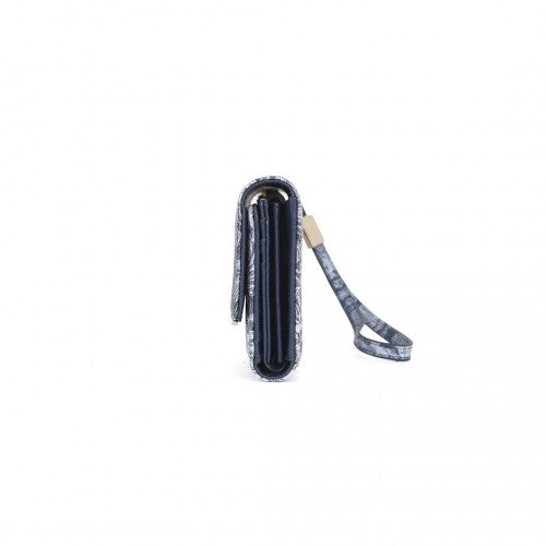 Miss Lulu Elegant Women's Long Purse with Detachable Wrist Strap And Multi - Card Organizer - Navy