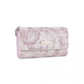 Miss Lulu Elegant Women's Long Purse with Detachable Wrist Strap And Multi - Card Organizer - Pink