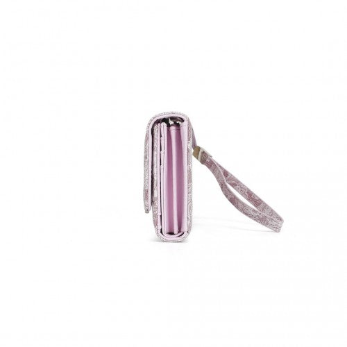 Miss Lulu Elegant Women's Long Purse with Detachable Wrist Strap And Multi - Card Organizer - Pink