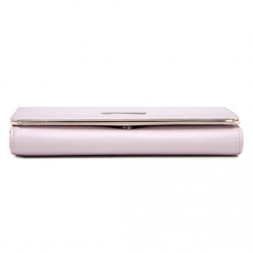 Miss Lulu Sleek and Elegant Long Wallet for Women - A Timeless Accessory - Purple