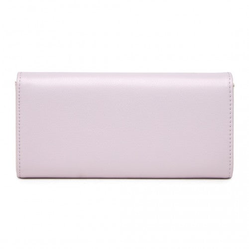 Miss Lulu Sleek and Elegant Long Wallet for Women - A Timeless Accessory - Purple