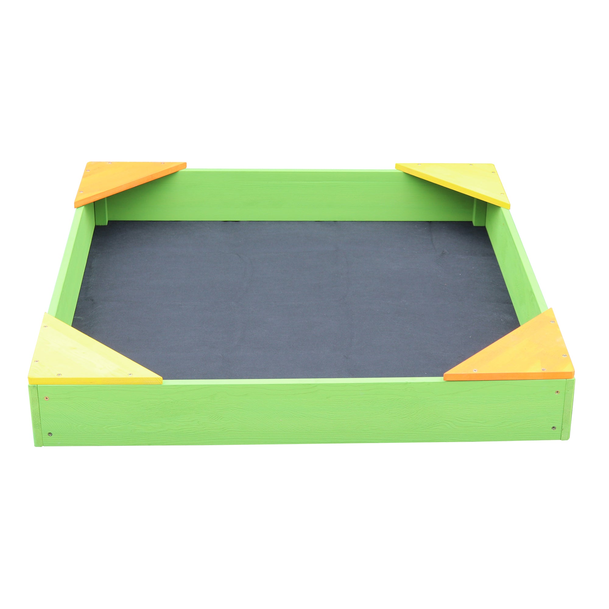 Kids Wooden Sandpit with Cover Cedar (18 Months+)