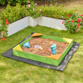 Kids Wooden Sandpit with Cover Cedar (18 Months+)