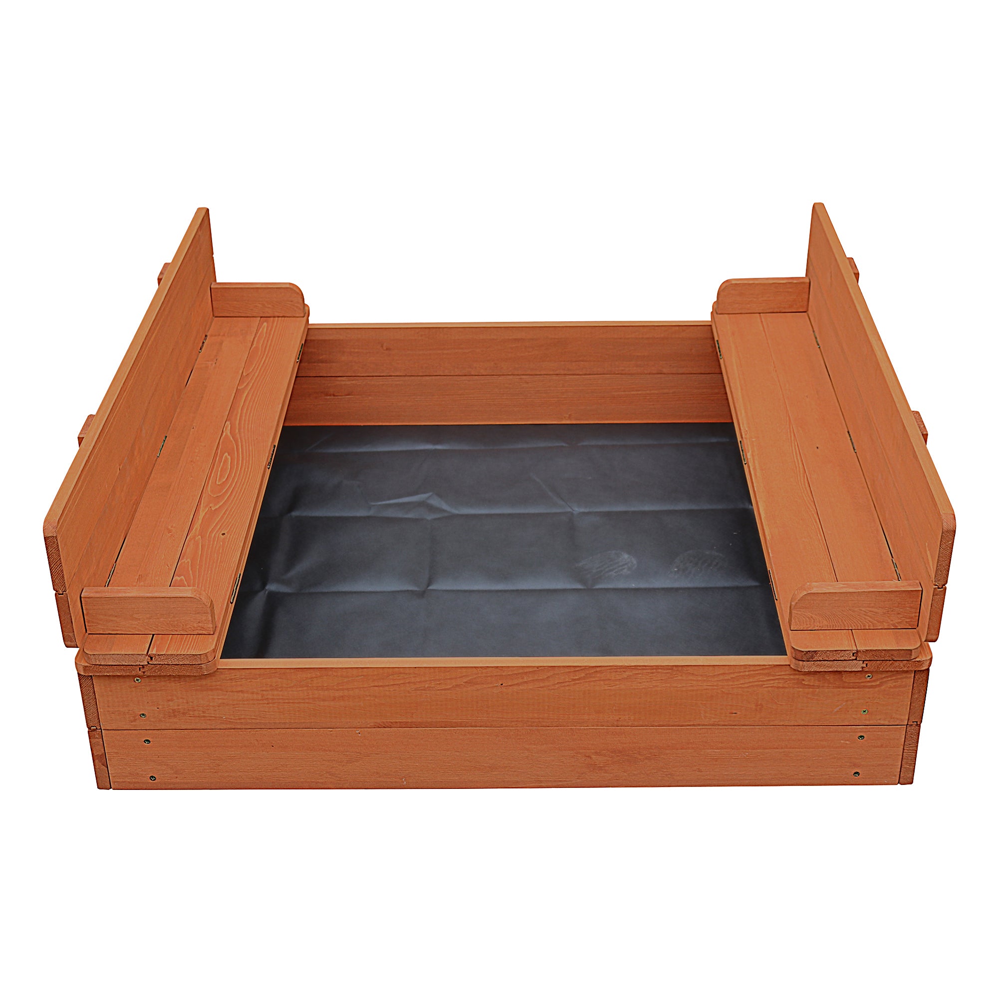 Children's Wooden Sandpit with Bench Seats and Cover (18 Months+)