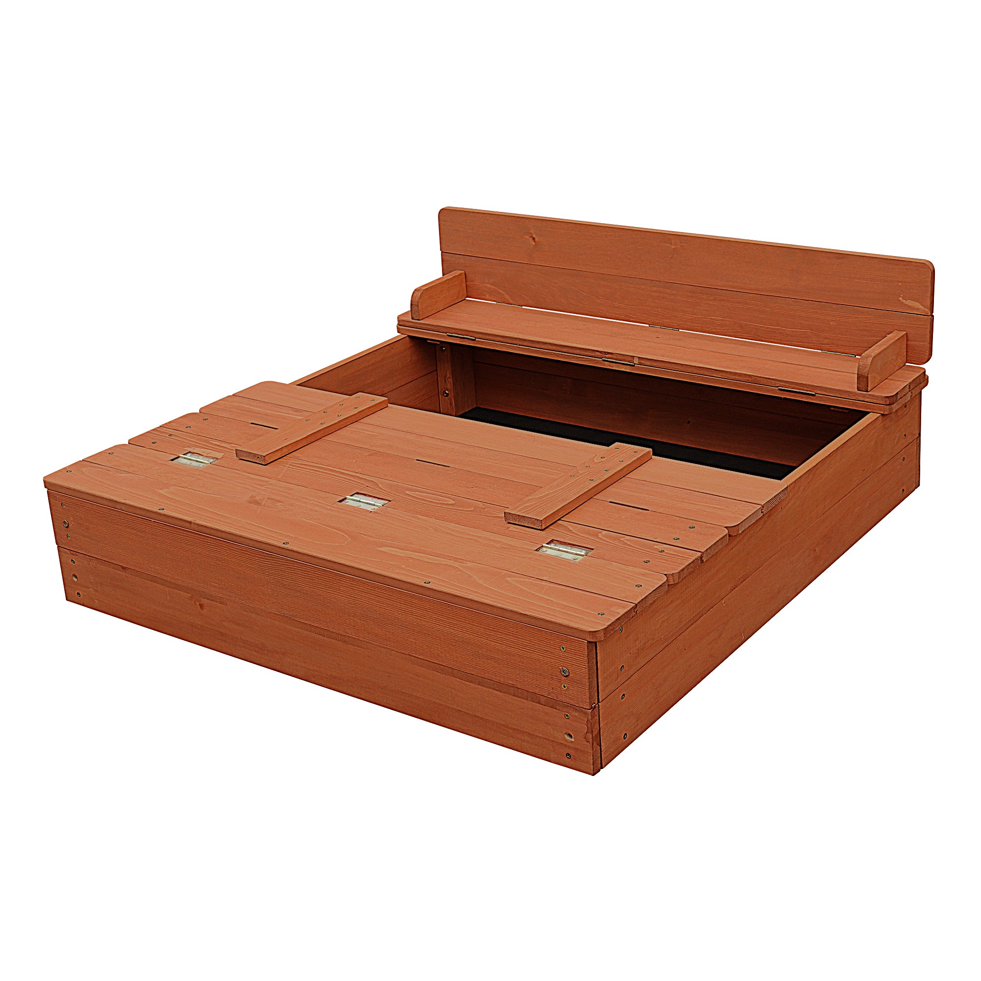 Children's Wooden Sandpit with Bench Seats and Cover (18 Months+)
