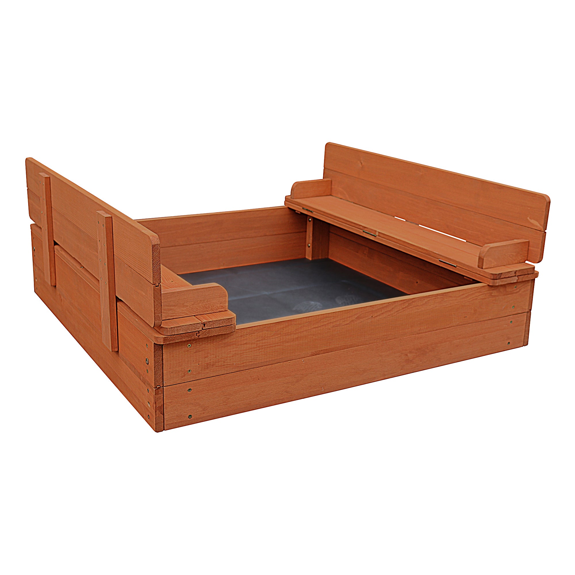Children's Wooden Sandpit with Bench Seats and Cover (18 Months+)