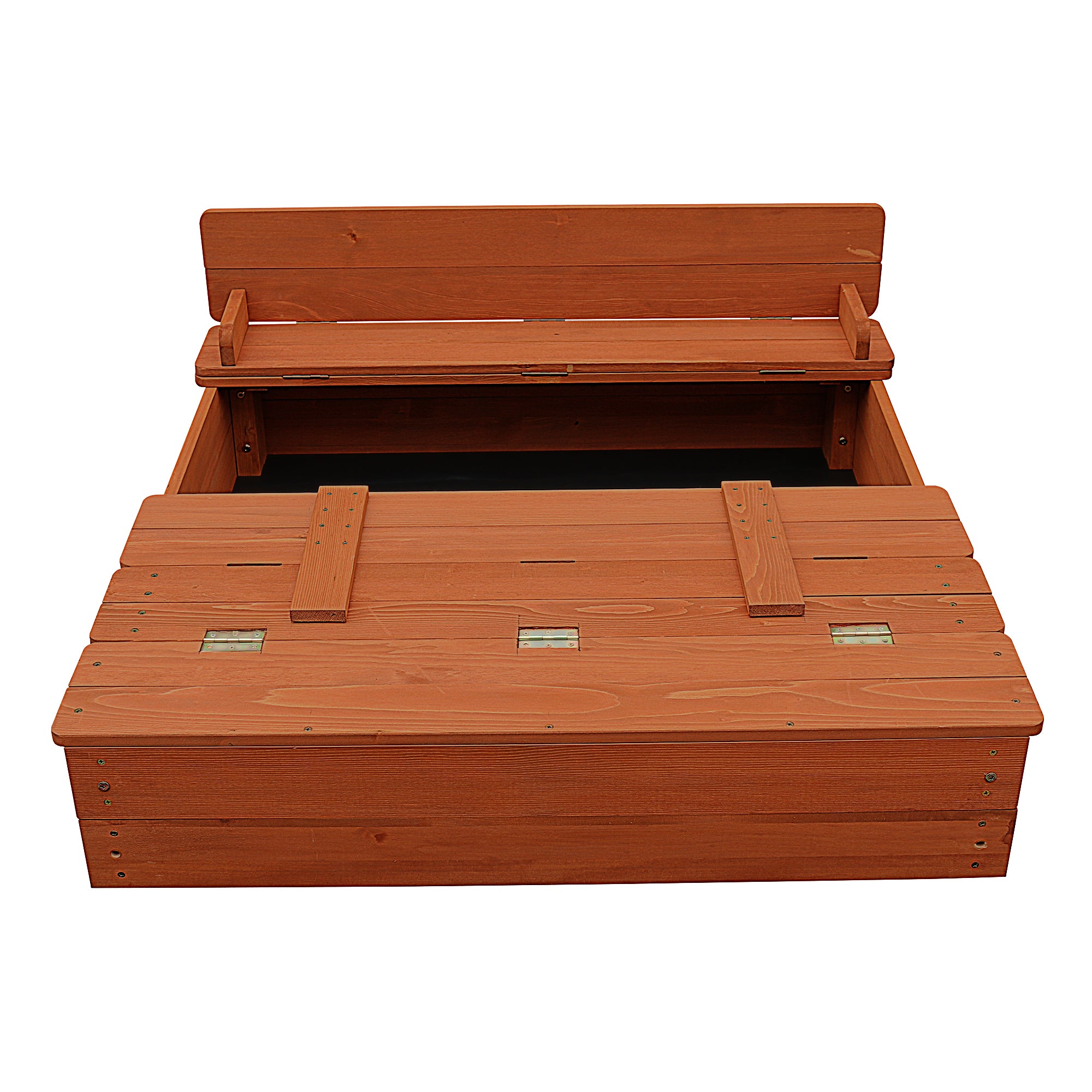 Children's Wooden Sandpit with Bench Seats and Cover (18 Months+)