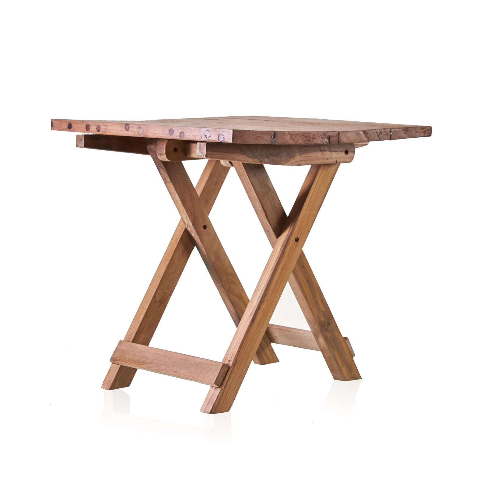 Square Folding Coffee Table – Recycled Teak Wood | Handcrafted in Bali (50cm)
