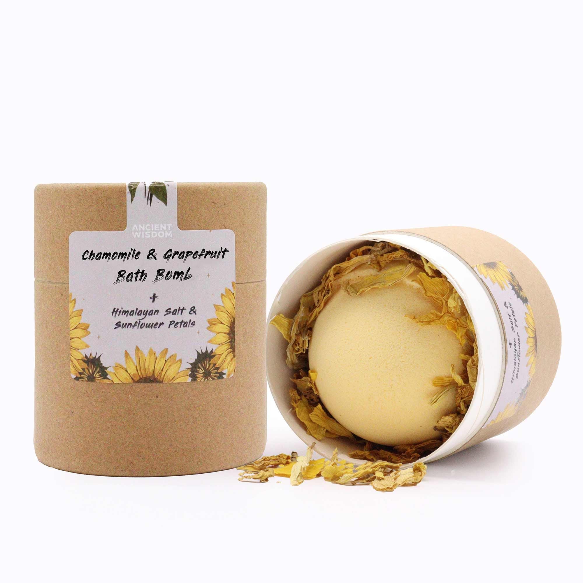 Sunflower Serenity - Bath bomb, sea salt & flower petals set