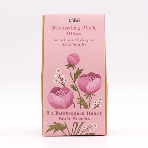 Blooming Pink Bliss Bath Heart Gift Set - bath bombs