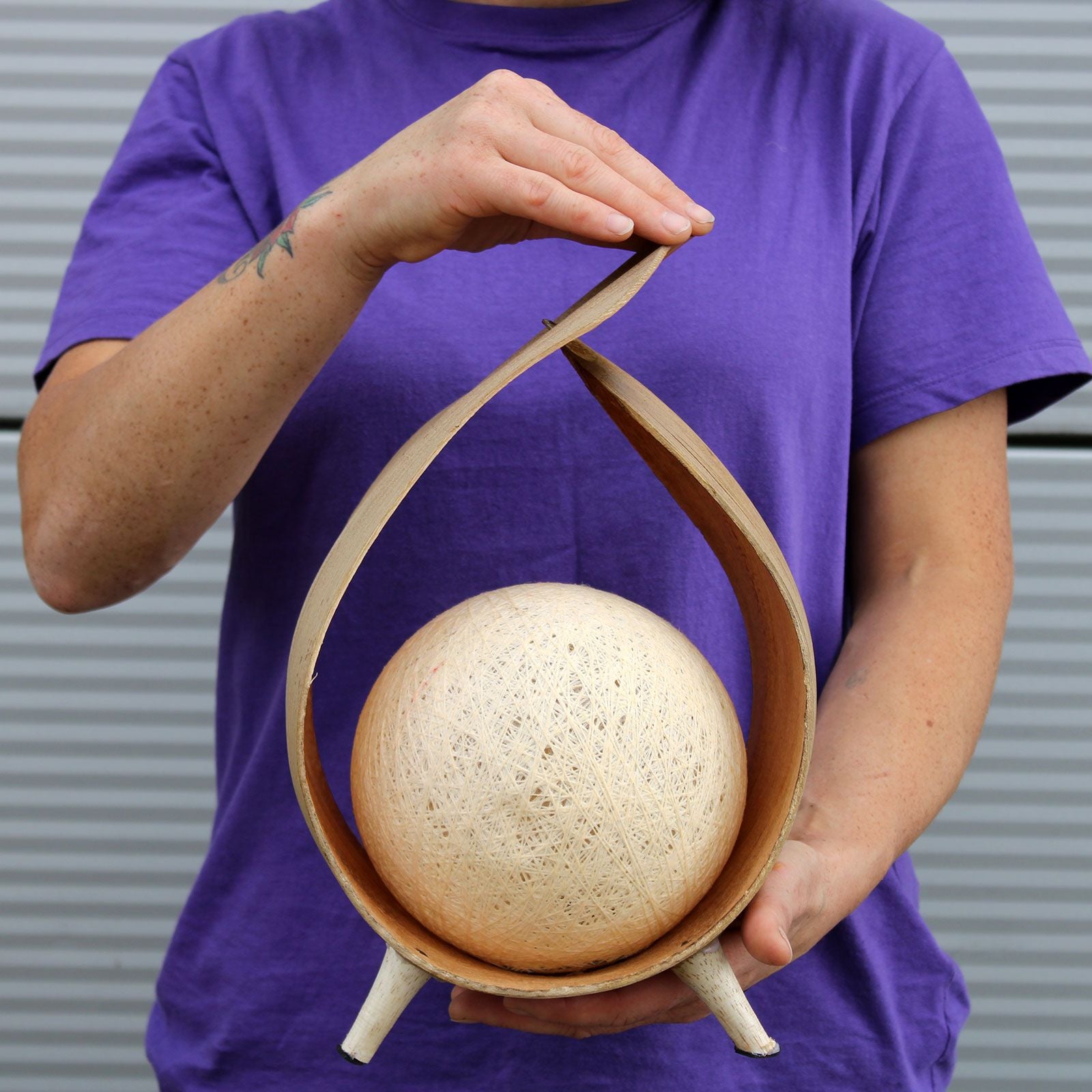 Natural Coconut Lamp - Natural Loop - Handcrafted & Eco