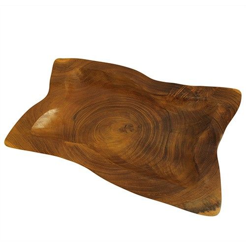 Teak Square Plates 20cm – Natural Teak Wood Square Serving Plates