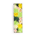 Long Box - Spring Celibrations - Yellow & Greens - Soap Flower Gift Round Box