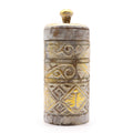White & Gold - Tall Container - Decorative Storage