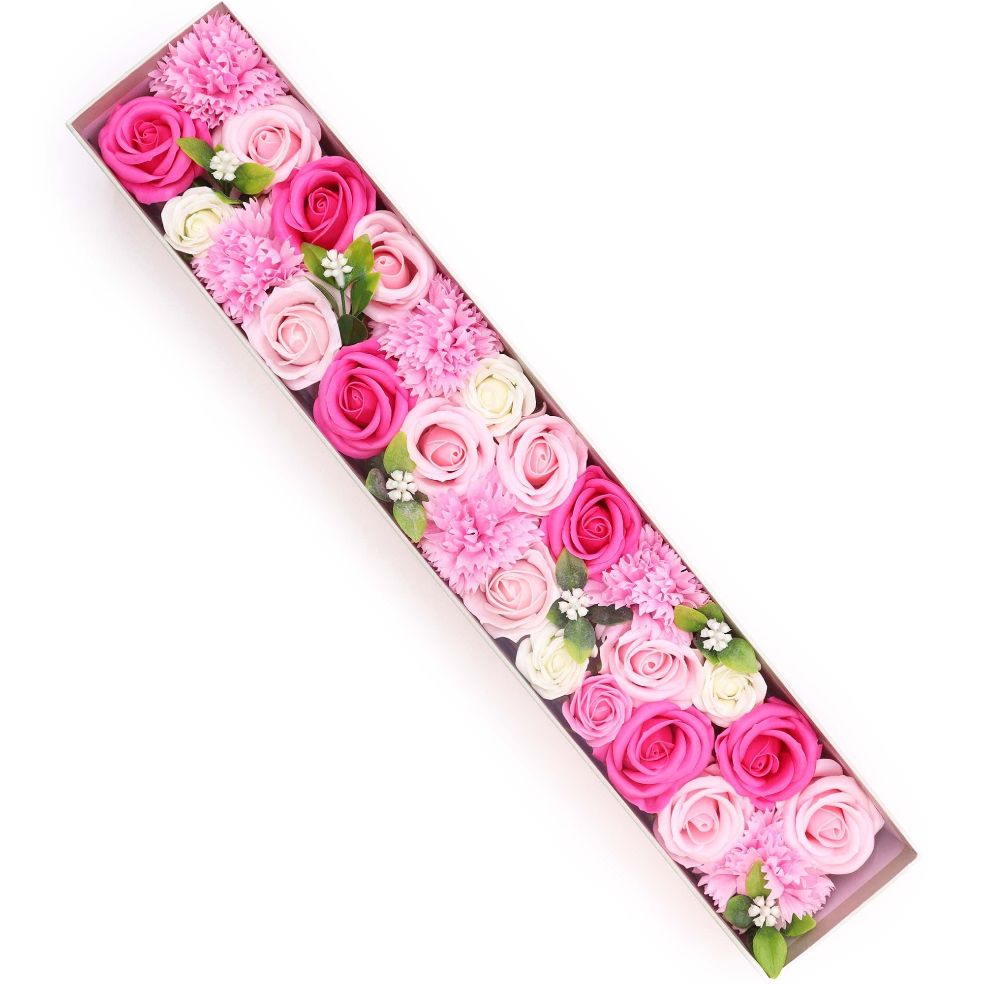 Extra Long Box - Baby Blessings - Pinks - Soap Flower Gift Round Box