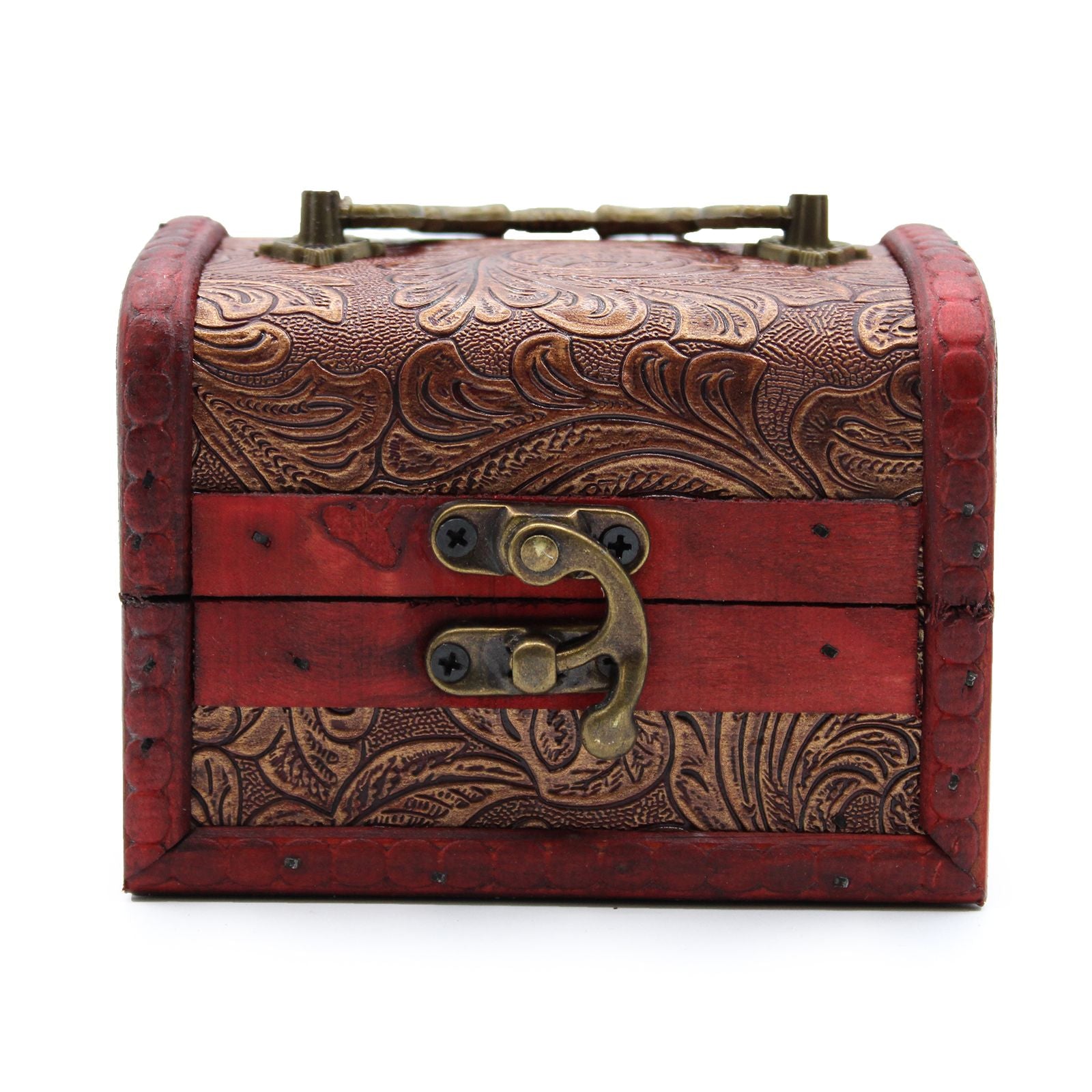Large Colonial Boxes - Floral Embossed Decorative Storage
