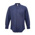 Nomad Grandad Shirt - Indigo Blue Cotton
