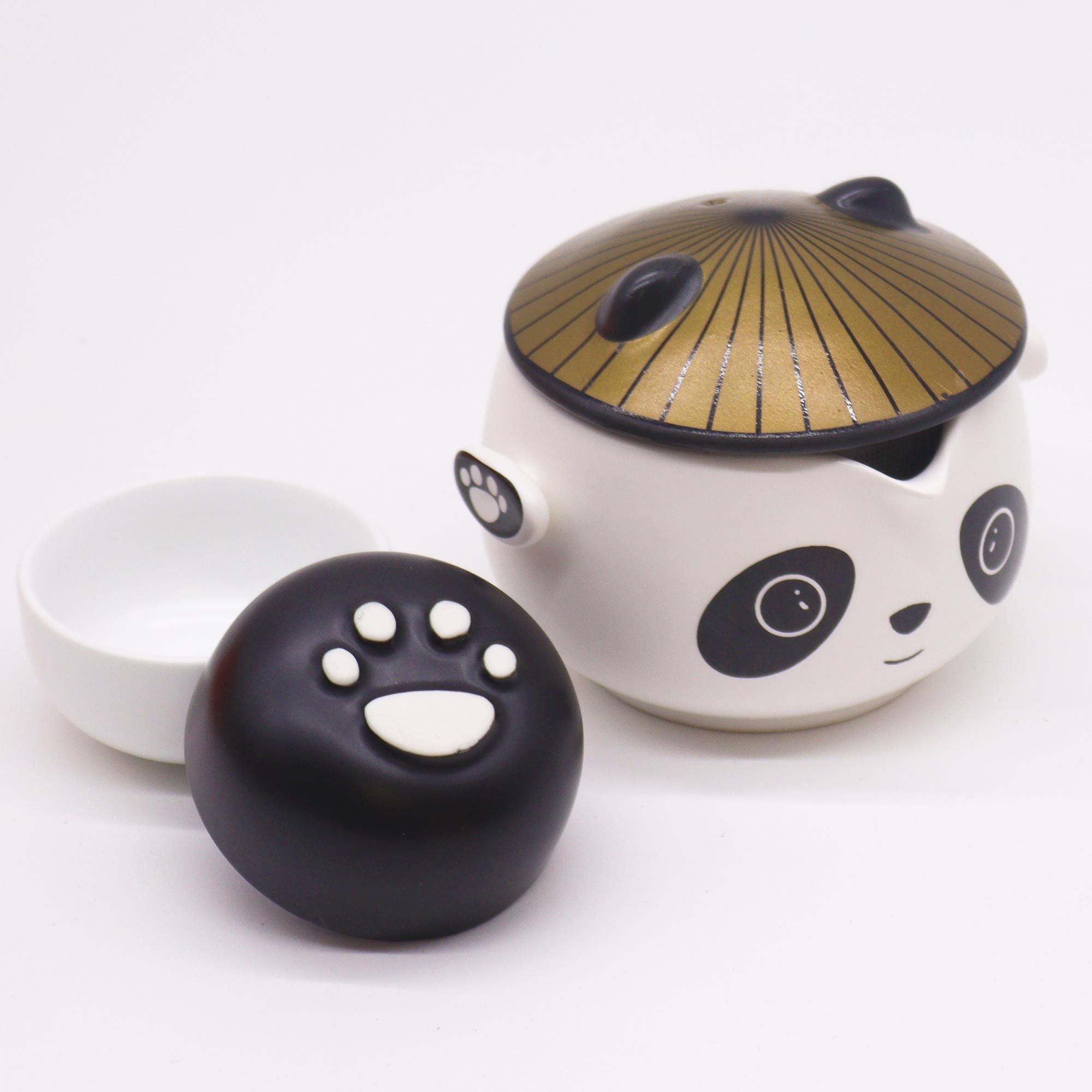 Kung Fu Panda Teapot Set with 2 Cups & Travel Case – Ceramic Tea Set with Infuser
