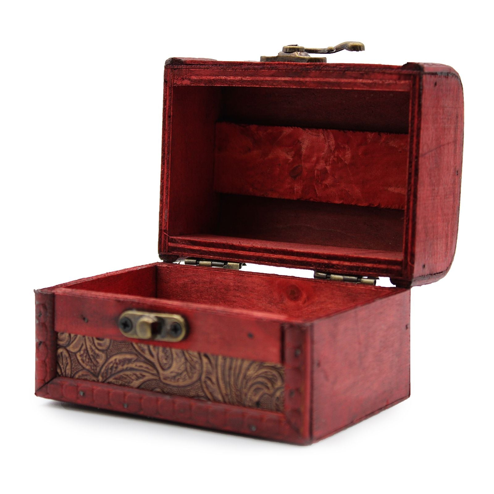 Large Colonial Boxes - Floral Embossed Decorative Storage