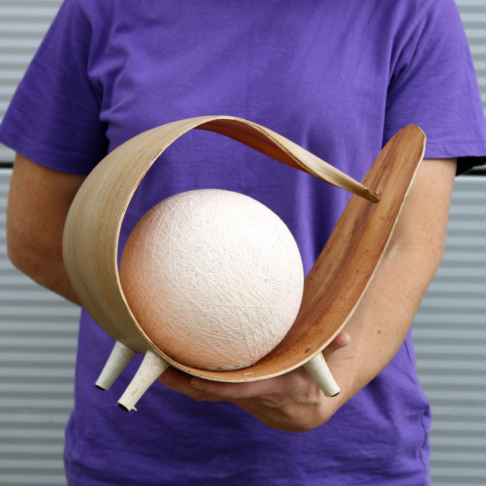 Natural Coconut Lamp - Natural Wrapover - Handcrafted & Eco