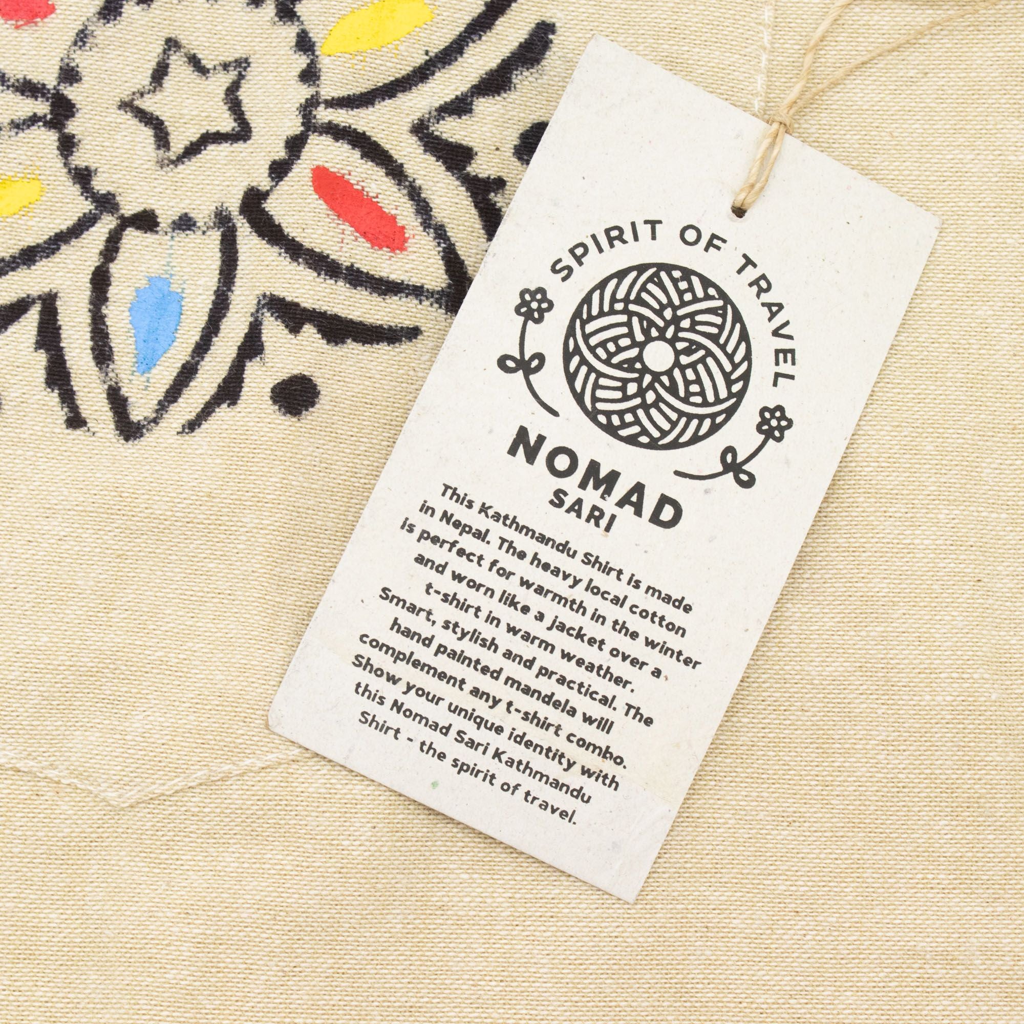 Nomad Grandad Shirt - Stone Grey Cotton