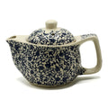 Small Herbal Teapot - Blue Pattern - 350ml Ceramic with Strainer