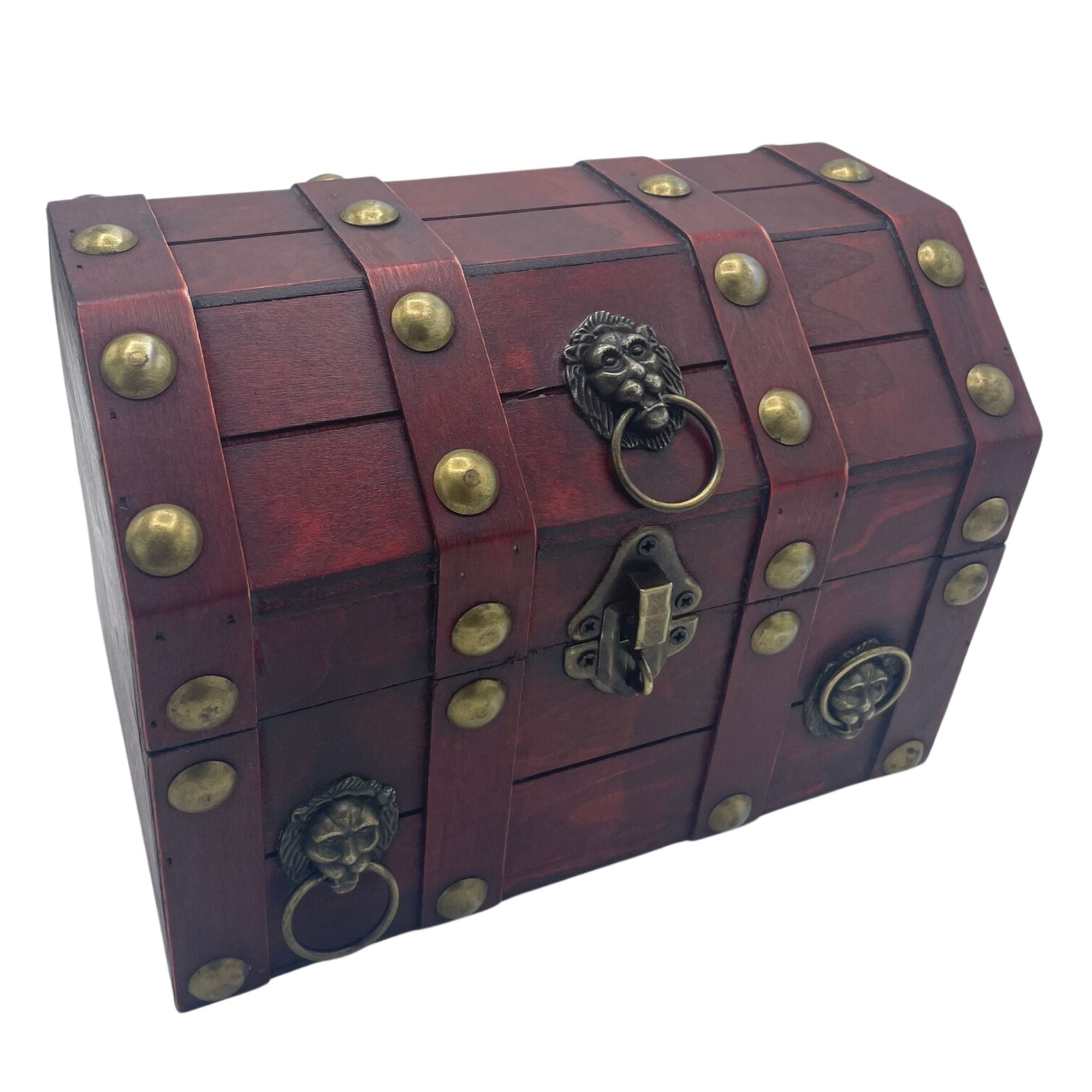 Large Treasure Chest - Tan - Vintage Style Wooden Storage Box