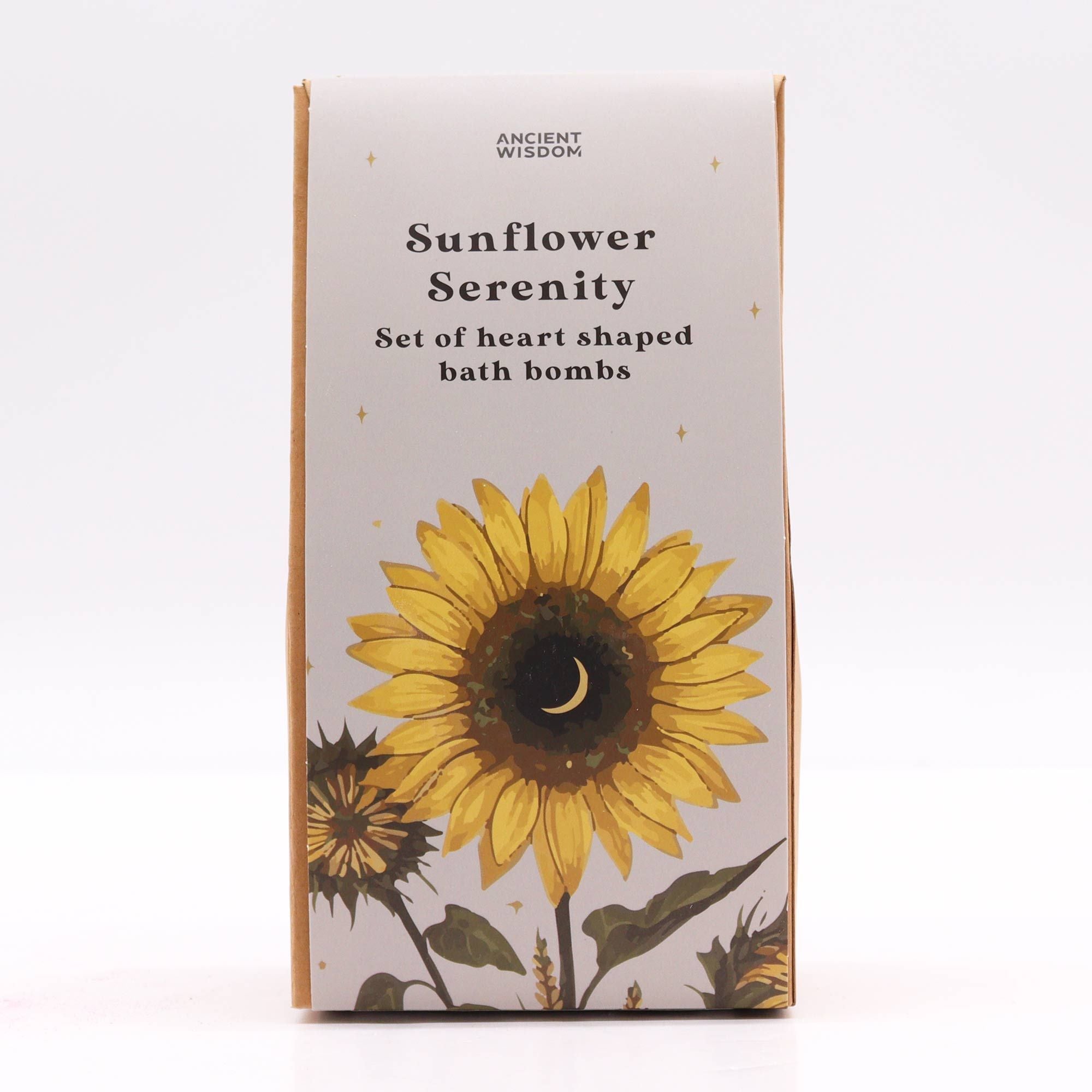 Sunflower Serenity Bath Heart Gift Set - 5 Heart shaped bath bombs
