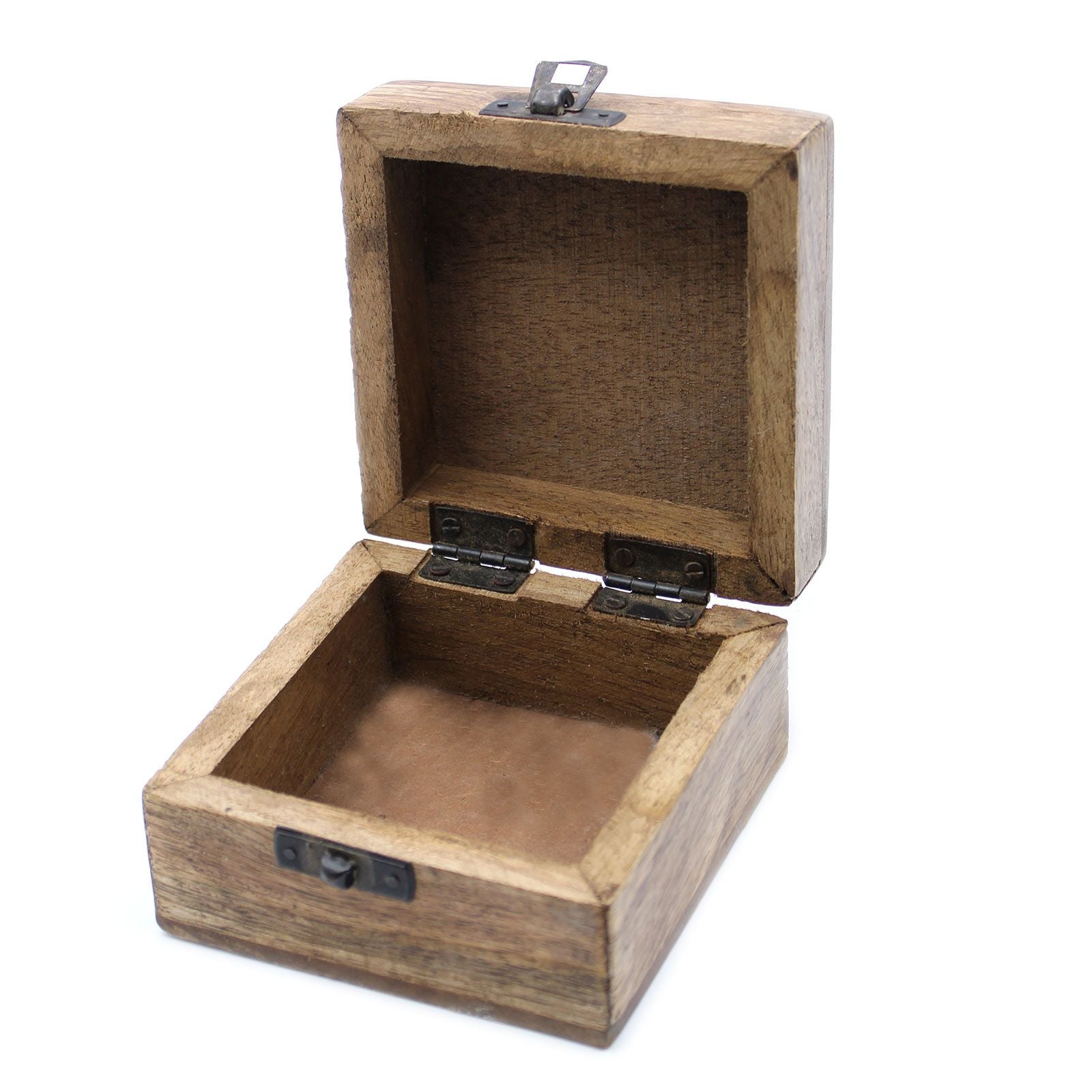 White Washed Wooden Box - 4x4 Slavic Design - Handmade