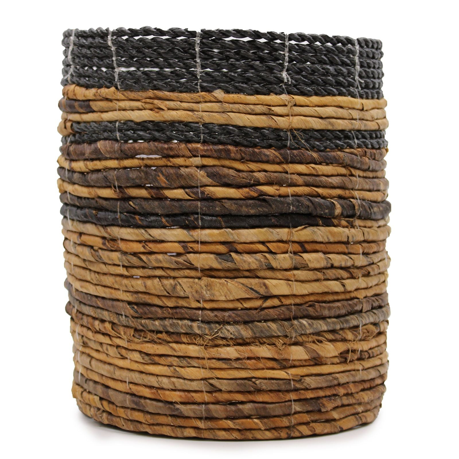 Banana Leaf Set - 2 Vase & 2 Bins - 4 Handwoven Java Storage Baskets