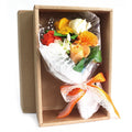 Boxed Hand Soap Flower Bouquet - Orange -  Bath Flowers