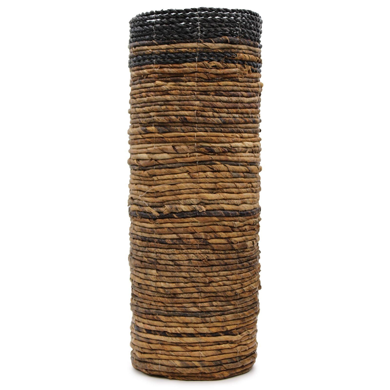 Banana Leaf Set - 2 Vase & 2 Bins - 4 Handwoven Java Storage Baskets