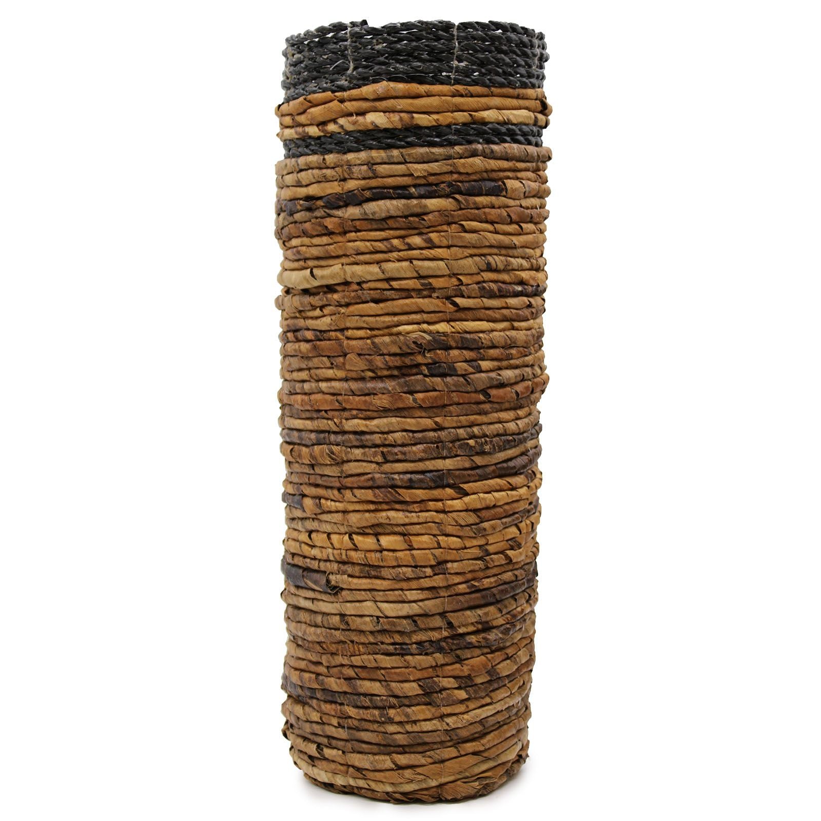 Banana Leaf Set - 2 Vase & 2 Bins - 4 Handwoven Java Storage Baskets