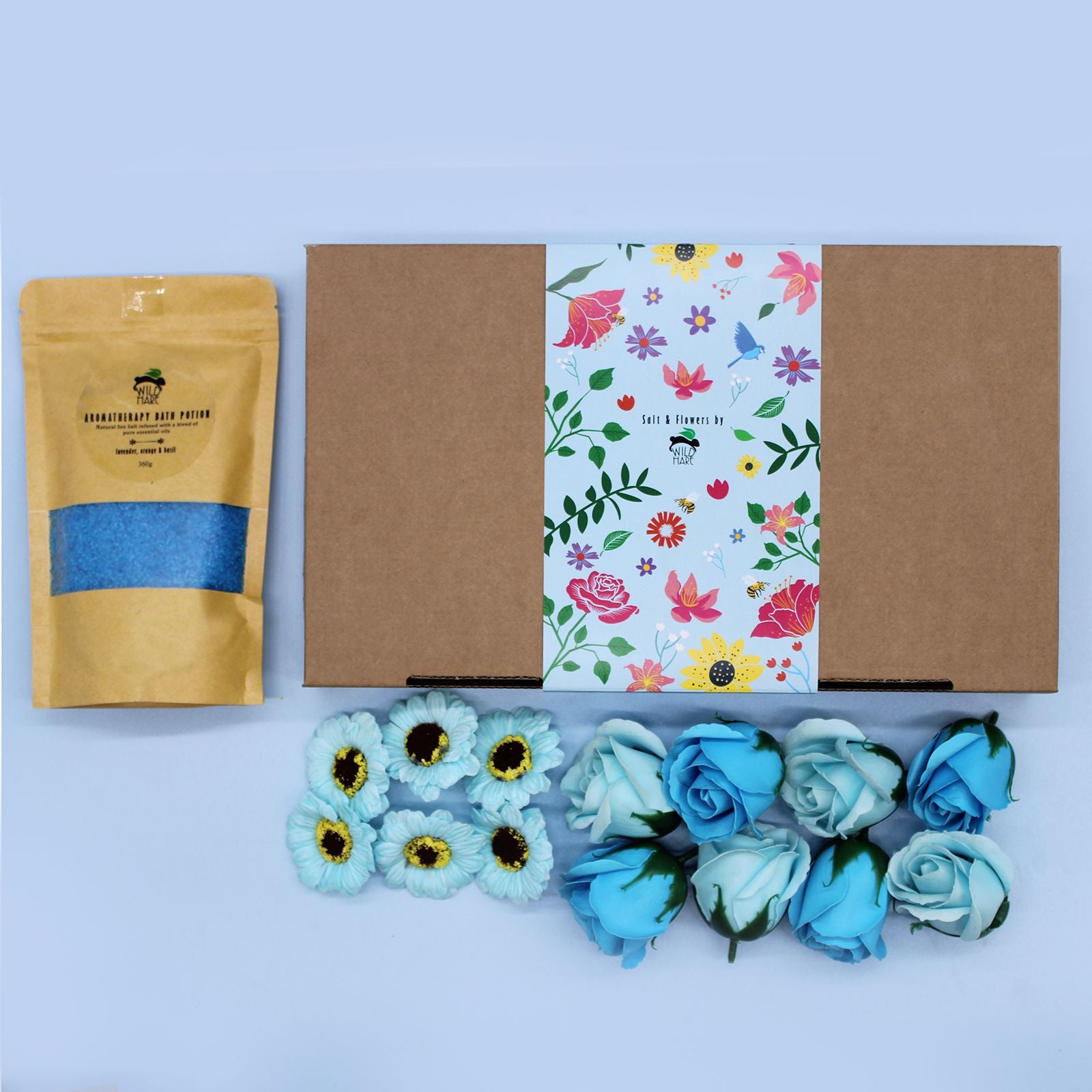 Wild Hare Salt & Flowers - Total Unwind - bath salt and soap