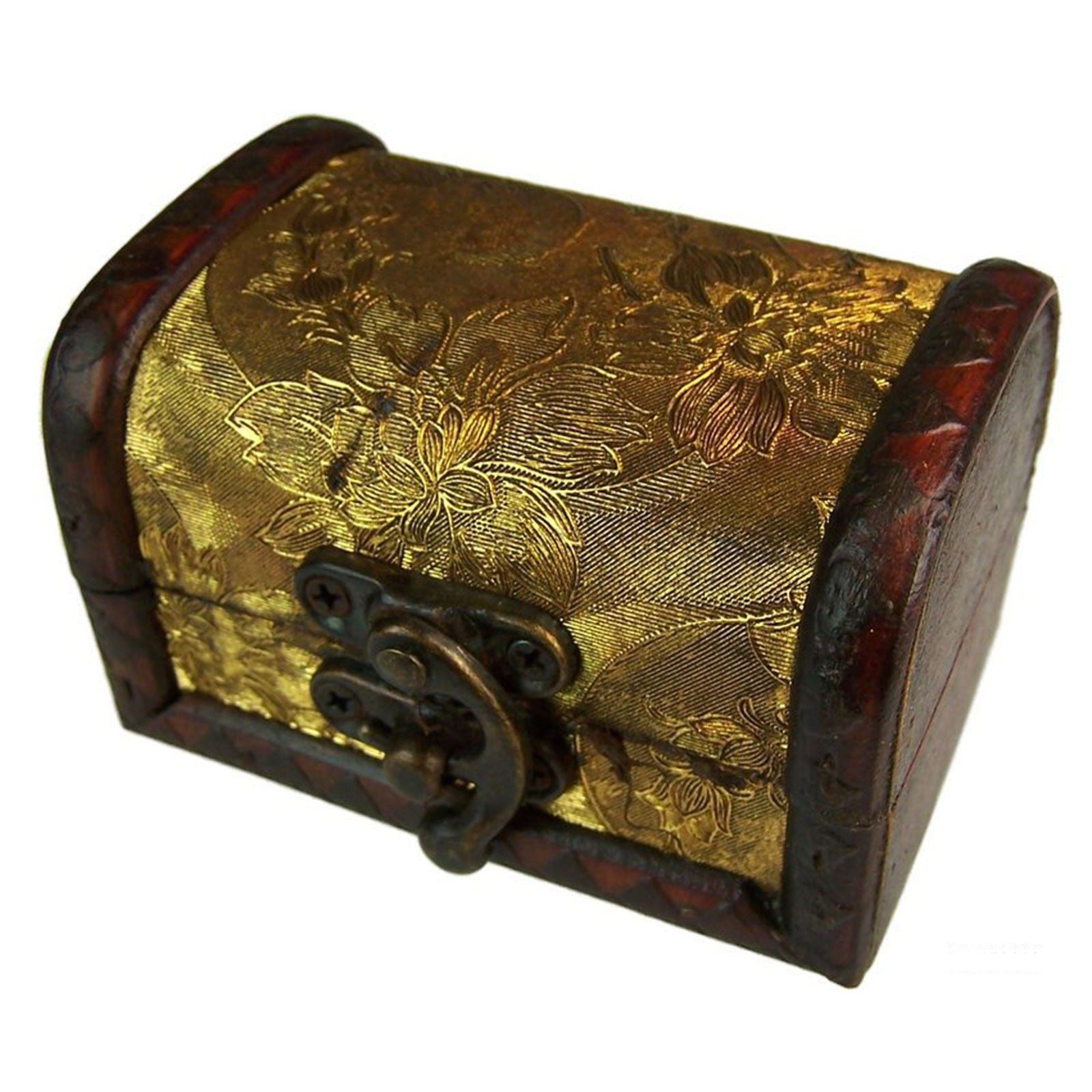 Medium Colonial Box - Vintage Chest in Gold