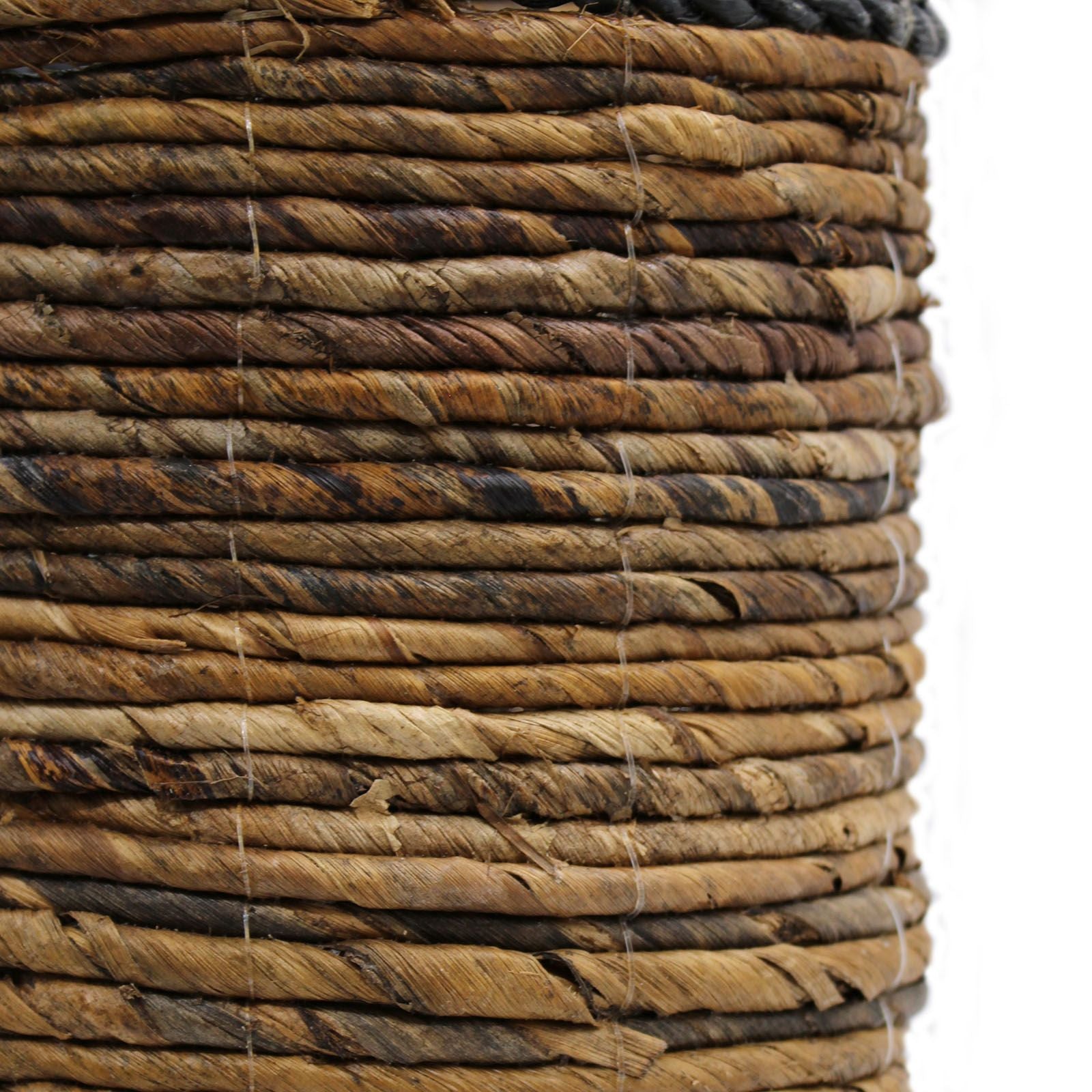 Banana Leaf Set - 2 Vase & 2 Bins - 4 Handwoven Java Storage Baskets
