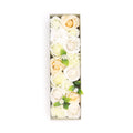 Long Box - Wedding Blessings - White & Ivory - Soap Flower Gift Round Box