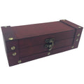 Long Tea Chest - Tan - Vintage Style Wooden Tea Storage Box