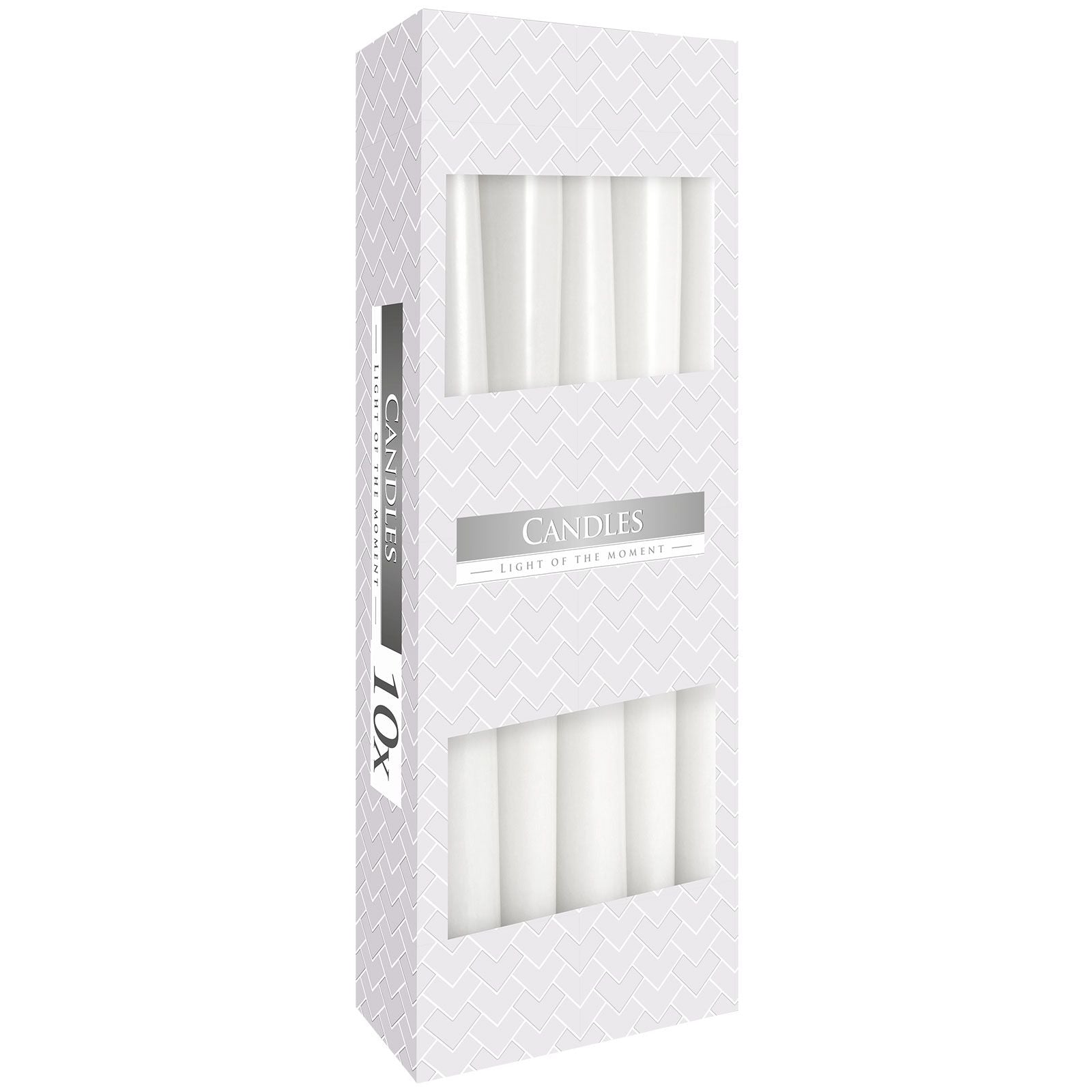 Taper Candle - White - ten candles set