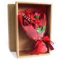 Boxed Hand Soap Flower Bouquet- Red -  Bath Flowers