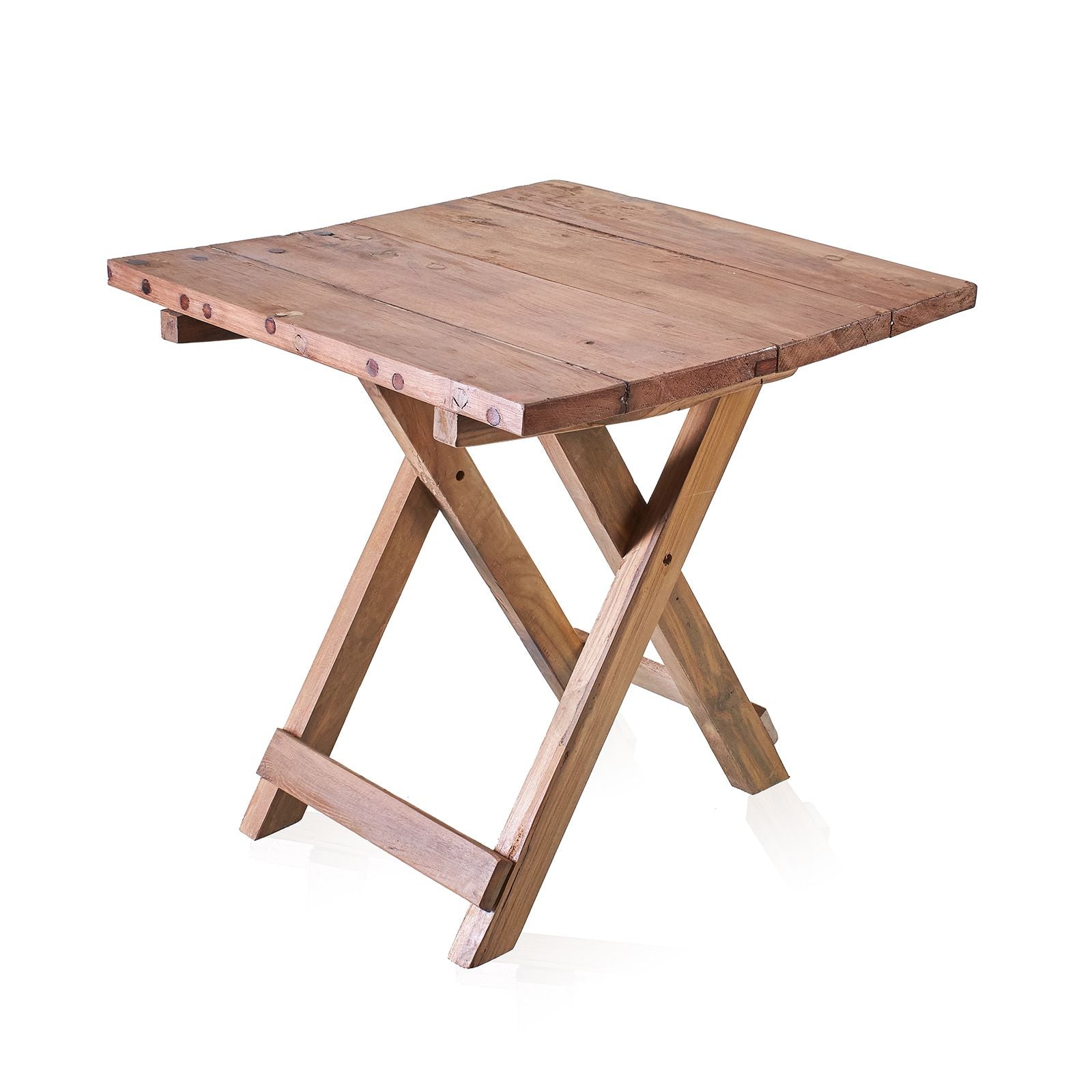 Square Folding Coffee Table – Recycled Teak Wood | Handcrafted in Bali (50cm)