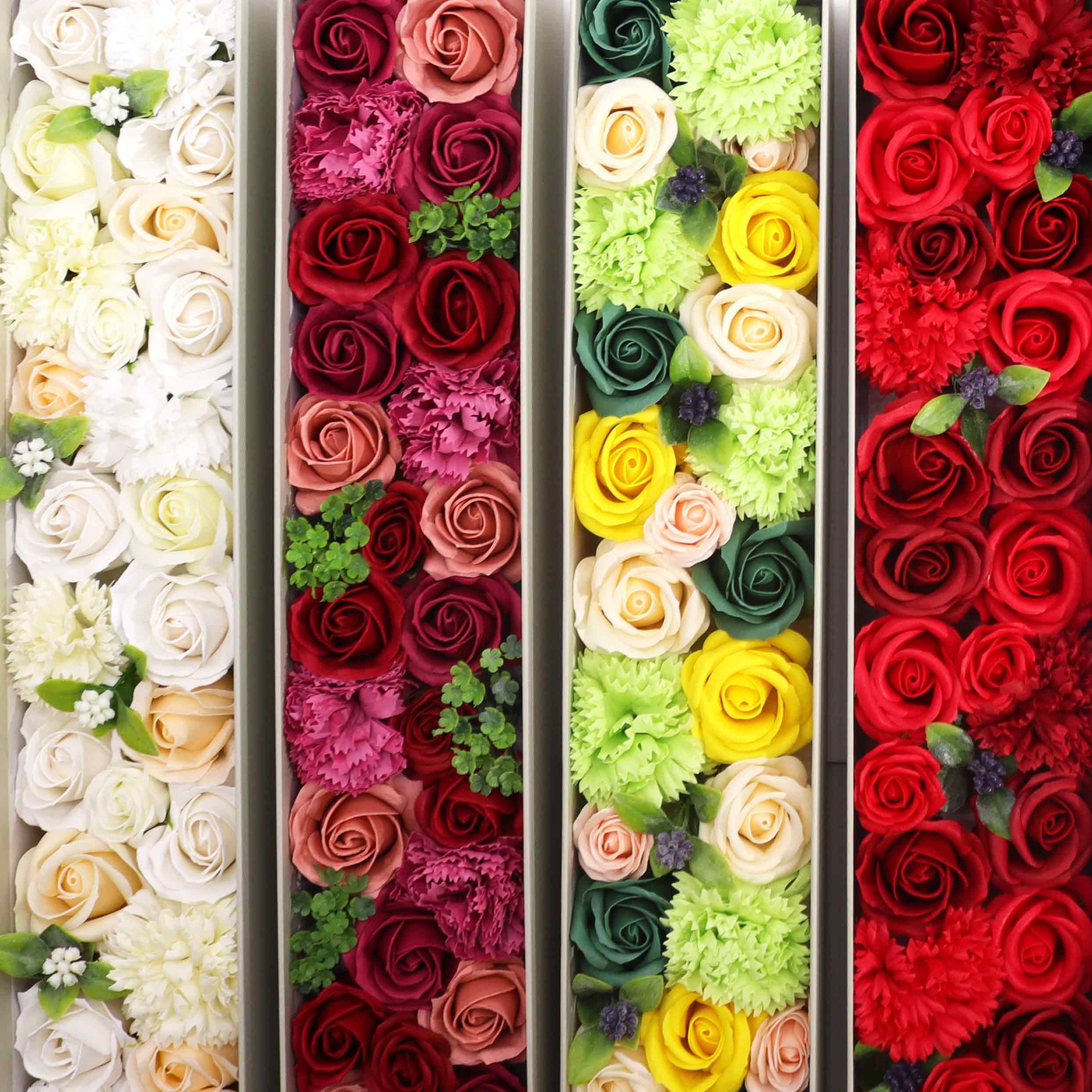 Extra Long Box - Vintage Roses - Soap Flower Gift Round Box